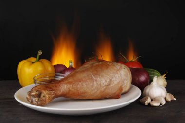 arka planda biftek gıda, yakın