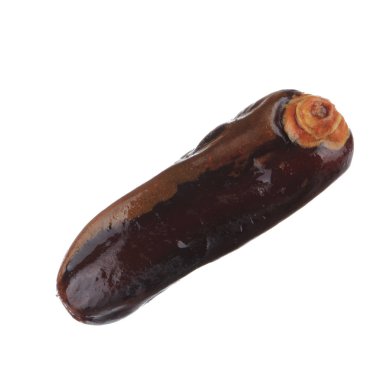 beyaz arka plan üzerinde izole kuru incir, yakın çekim 