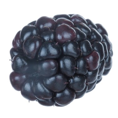 olgun tatlı böğürtlen beyaz arka plan izole, yakın çekim 