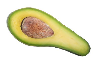 olgun lezzetli avokado beyaz arka plan, yakın çekim izole  
