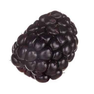 olgun tatlı böğürtlen beyaz arka plan izole, yakın çekim 