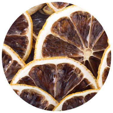 kurutulmuş limon dilimleri kazık, yakın çekim