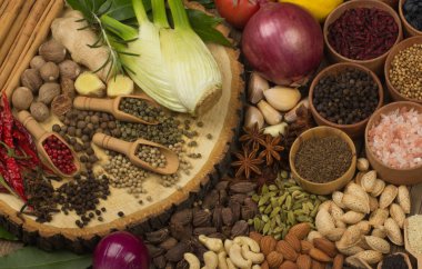 arka planda farklı baharatlar, yakın