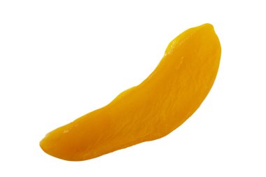 beyaz arka plan üzerinde izole mango kurutulmuş dilim