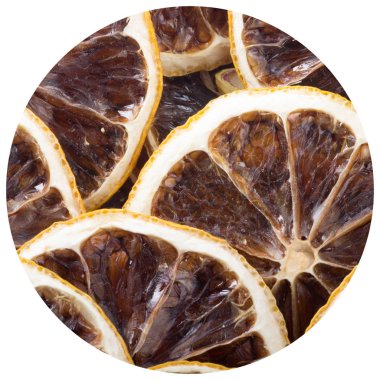 kurutulmuş limon dilimleri kazık, yakın çekim