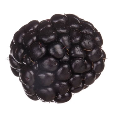 olgun tatlı böğürtlen beyaz arka plan izole, yakın çekim 