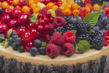 arka planda lezzetli meyveleri, yakın