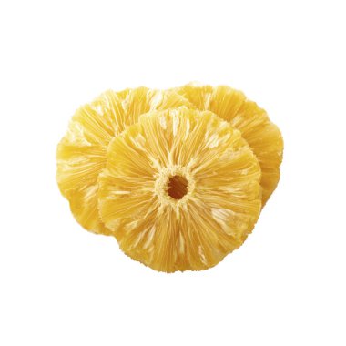 izole ananas kurutulmuş dilimleri