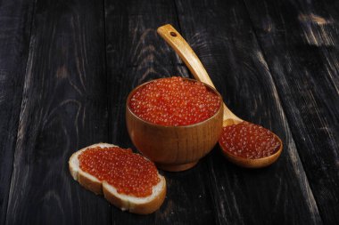 Kırmızı havyar yakın çekim 