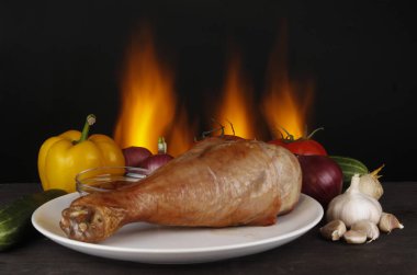 arka planda biftek gıda, yakın