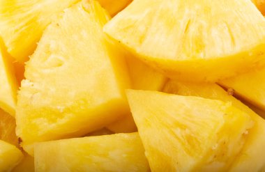 tatlı lezzetli ananas dilimleri, yakın görünüm 