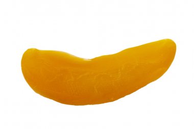 beyaz arka plan üzerinde izole mango kurutulmuş dilim