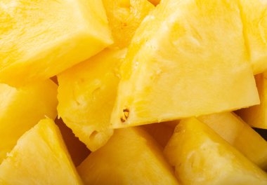 tatlı lezzetli ananas dilimleri, yakın görünüm 