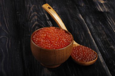 Kırmızı havyar yakın çekim 