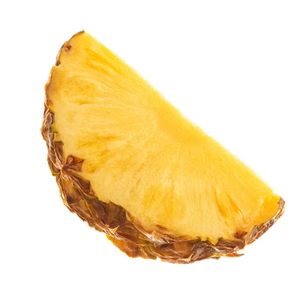 Zoete Smakelijke Ananas Geïsoleerd Witte Achtergrond Close View — Stockfoto