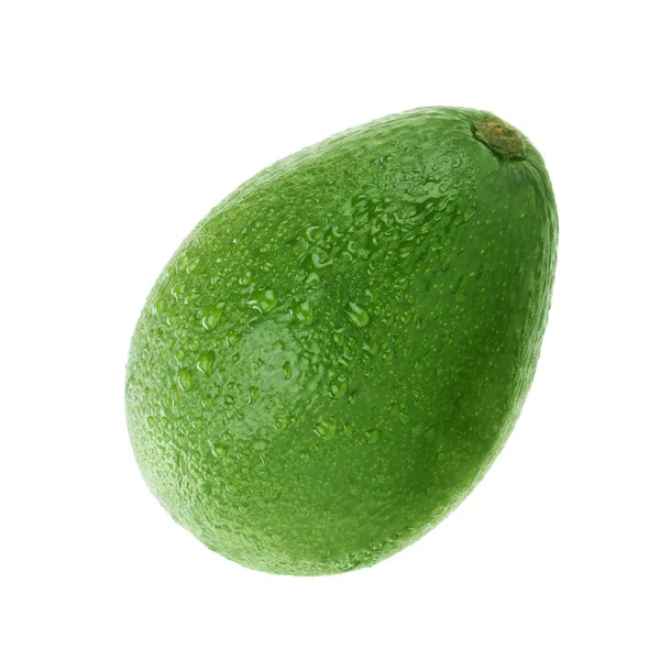 Rijpe Lekkere Avocado Geïsoleerd Witte Achtergrond Close — Stockfoto