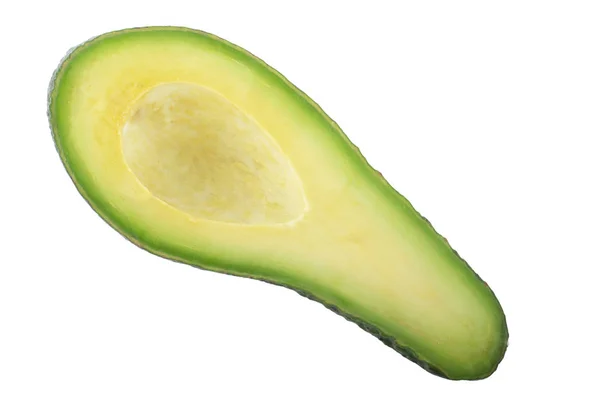 Avocado Gustoso Maturo Isolato Sfondo Bianco Primo Piano — Foto Stock