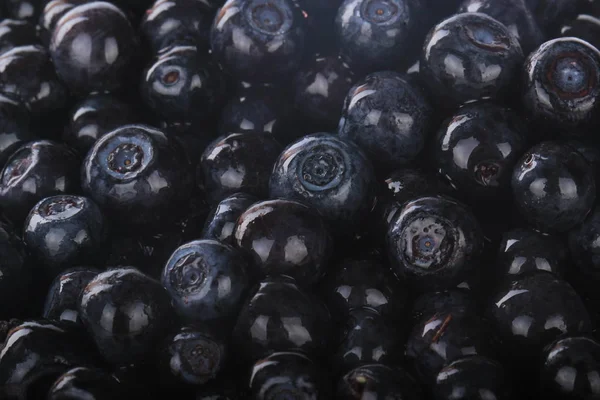 Ripe Black Bilberries Background Close View — Stock Photo, Image