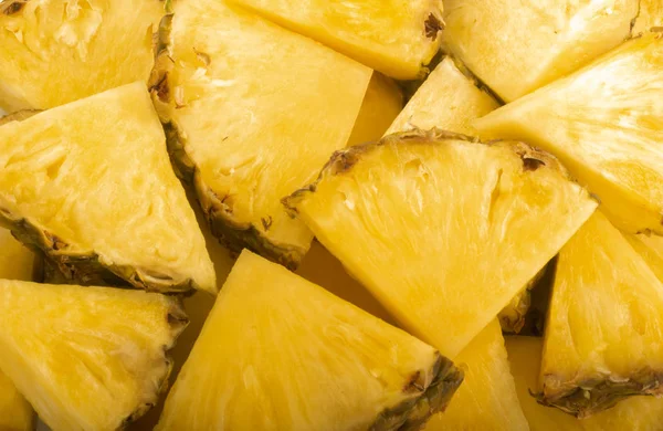 Tranches Ananas Sucrées Savoureuses Vue Rapprochée — Photo