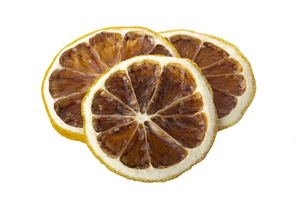 kurutulmuş limon dilimleri izole