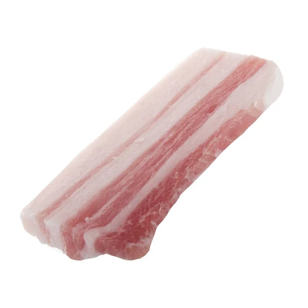 Bacon izolat pe fundal alb — Fotografie, imagine de stoc