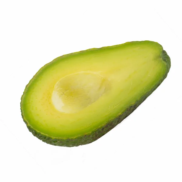 Uitzicht Avocado Geïsoleerd Witte Achtergrond — Stockfoto