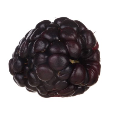 olgun tatlı böğürtlen beyaz arka plan izole, yakın çekim 