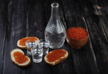 Kırmızı havyar yakın çekim 