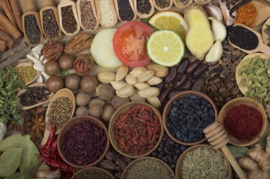arka planda farklı baharatlar, yakın