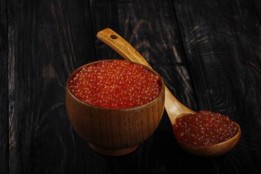 Kırmızı havyar yakın çekim 