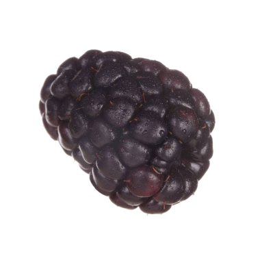 olgun tatlı böğürtlen beyaz arka plan izole, yakın çekim 