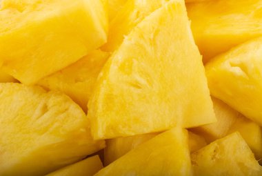 tatlı lezzetli ananas dilimleri, yakın görünüm 