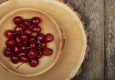 arka planda taze kiraz, yakın
