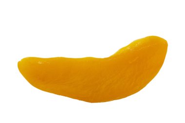 beyaz arka plan üzerinde izole mango kurutulmuş dilim