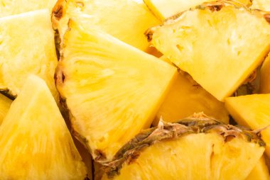 tatlı lezzetli ananas dilimleri, yakın görünüm 