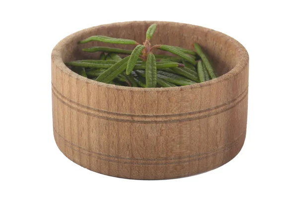 Wild Rosemary Bowl Isolated White Background — Stock Photo, Image