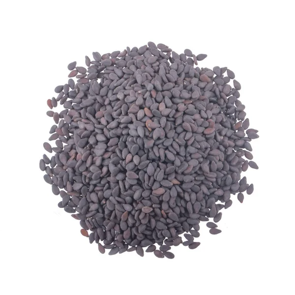 Black Sesame Seeds Isolated White Background — Stock Photo, Image