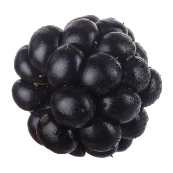 成熟的甜黑莓孤立在白色背景 — 图库照片