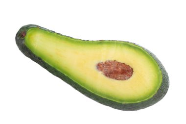 olgun lezzetli avokado beyaz arka plan, yakın çekim izole  