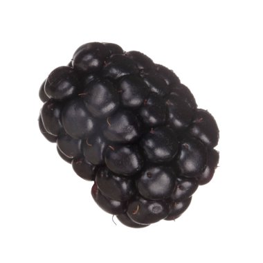 olgun tatlı böğürtlen beyaz arka plan izole, yakın çekim 