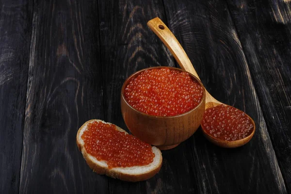 Kırmızı havyar yakın çekim 