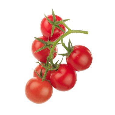 Beyaz arka plan üzerinde izole üzüm domates