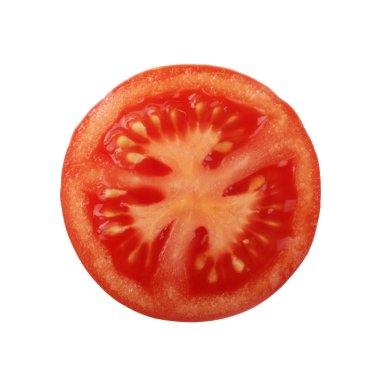 Beyaz arka planda izole domates closeup 