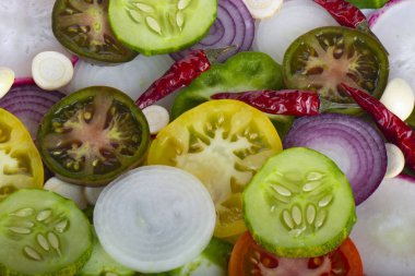 Farklı sebze yakın çekim 