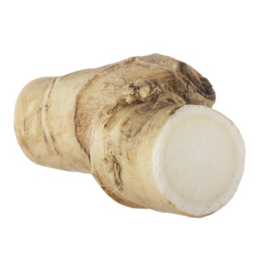 beyaz arka planda izole sebze kökü