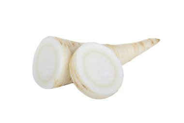 beyaz arka plan üzerinde izole doğranmış kökleri