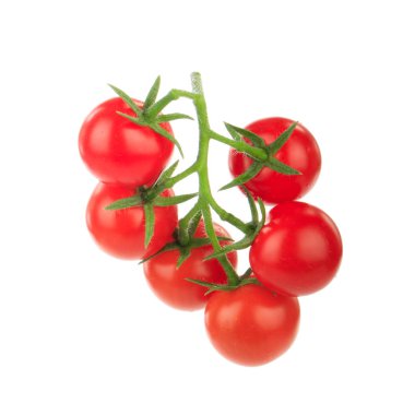 Beyaz arka plan üzerinde izole üzüm domates