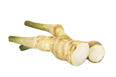 beyaz arka planda izole sebze kökleri