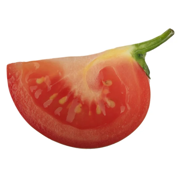 Closeup Tomato Isolated White Background — Stock Photo, Image
