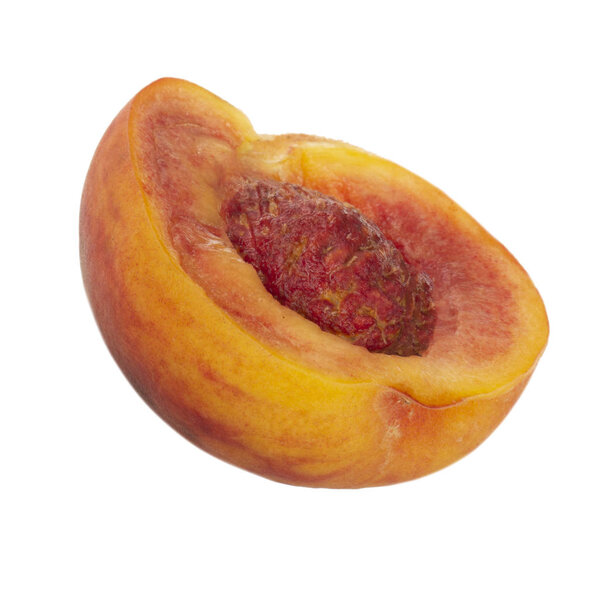 ripe peach fruit close up
